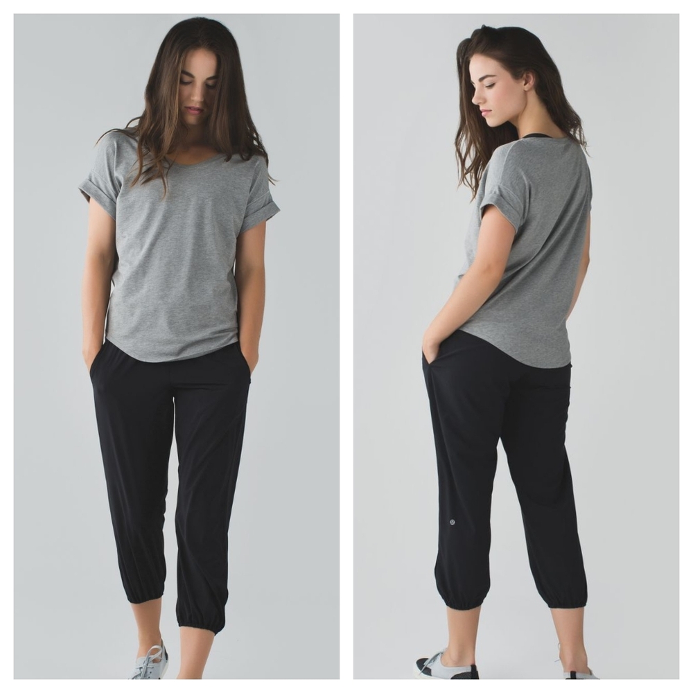 LULULEMON Om Pant (Second Release) Black High Waist Fold Over Size 4